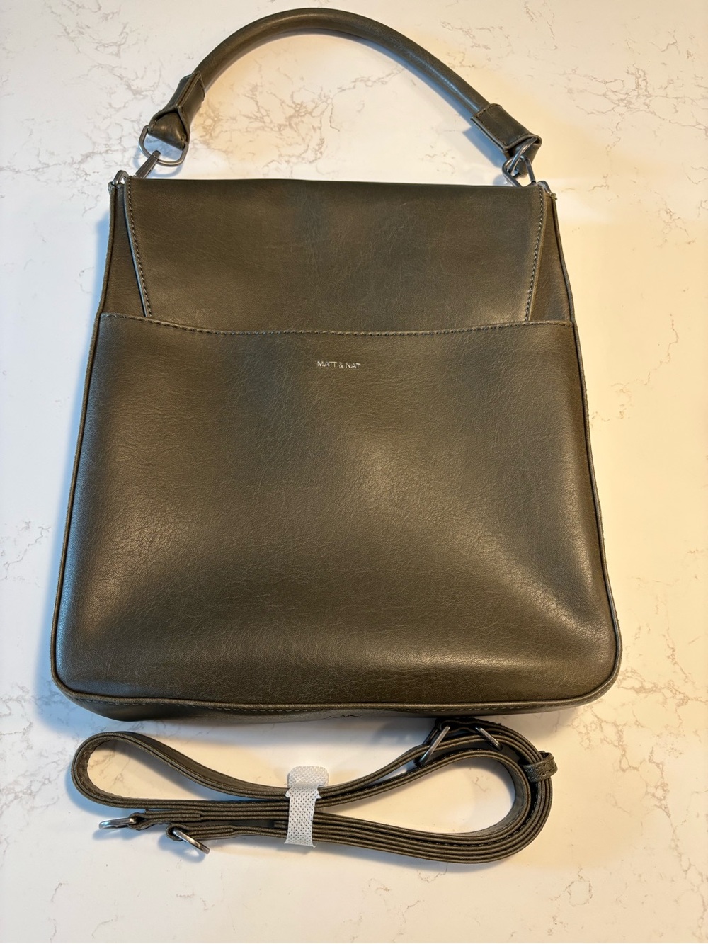 Matt and Nat Chance Shoulder bag with crossbody strap in dark moss